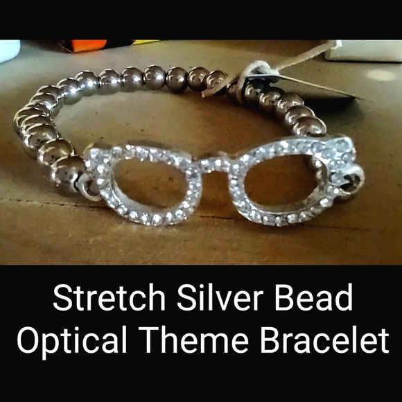 Crystal Eyeglasses Beaded Bracelet - Picture 2 of 10